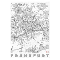 Mapa Frankfurt, Hubert Roguski, 30 × 40 cm