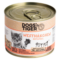 Dogs'n Tiger Junior Cat 12 × 200 g - výhodné balení - drůbeží