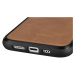 iCarer kožené pouzdro na iPhone 14 PLUS 6.7" Oil wax real leather back cover Light brown