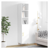 vidaXL Skříň highboard bílá s vysokým leskem 34,5x34x180 cm kompozit