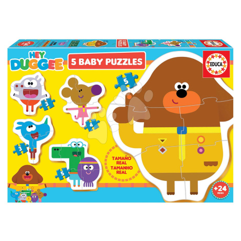 Puzzle Baby Puzzles Hey Duggee Educa 3-3-4-5-5 dílků od 24 měsíců