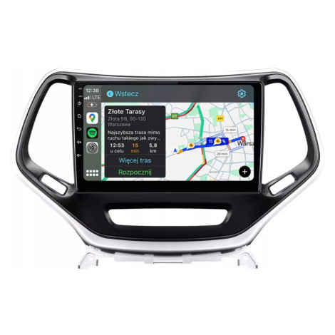 Jeep Cherokee Rádio Navigace Android Carplay Mapy Aplikace