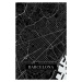 Mapa Barcelona black, (26.7 x 40 cm)