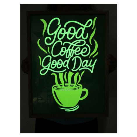 Svítící obraz - Retro Good Coffee formát A3 - Kód: 04896