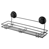 Černá samodržící nástěnná kuchyňská polička Compactor Bestlock Black Kitchen Shelf, 45,5 x 12 cm