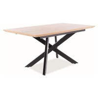 Casarredo Jídelní stůl rozkládací CAPITOL 160x90 dub/černá mat