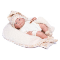 Guca 931 NEW BORN HOLIČKA - realistická panenka miminko s celovinylovým tělem - 25 cm