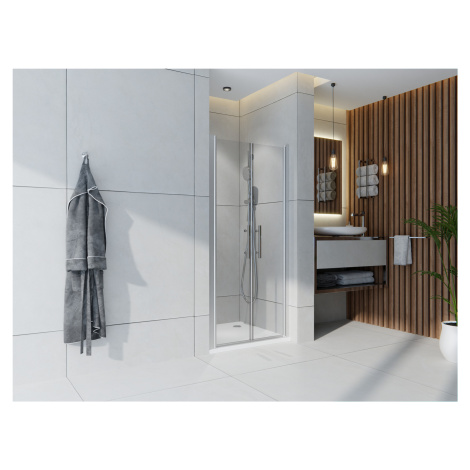 Dveře sprchové Wecco 900 mm lesklý hliník/matné sklo