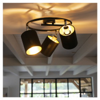Moderní stropní svítidlo černé 3-světlo - Lofty