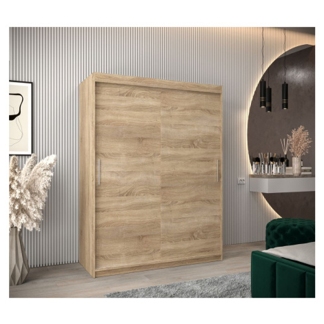 Skříň s posuvnými dveřmi v šířce 150 cm TIMEA - dub sonoma