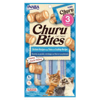 INABA Cat Churu Bites - tuňák s hřebenatky 3 x 10 g