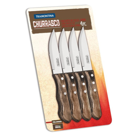 Tramontina Churrasco Steakový nůž Jumbo - hnědé dřevo, 4 ks
