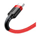 Baseus Cafule extra odolný nylonem opletený kabel USB / USB-C QC3.0 2A 3m red