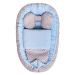 BELISIMA - Hnízdečko s peřinkou pro miminko Minky Sweet Baby modré