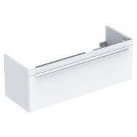 Geberit myDay - Umyvadlová skříňka, 1160x410x430 mm, 1 zásuvka s LED osvětlením, lesklá bílá 824