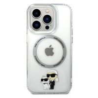 Karl Lagerfeld IML Karl and Choupette NFT MagSafe Zadní Kryt pro iPhone 15 Pro Transparent