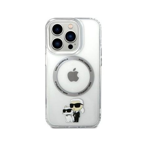 Karl Lagerfeld IML Karl and Choupette NFT MagSafe Zadní Kryt pro iPhone 15 Pro Transparent