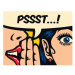 Ilustrace Pop art style comics panel gossip, drante, 40x30 cm