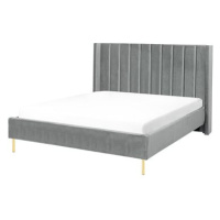BELIANI postel VILLETTE 180 × 200 cm, sametová, šedá