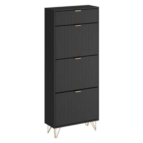 Vicco SKŘÍŇ NA BOTY Helge Černá 60 x 145 cm 3 přihrádky