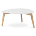 Konferenční stolek MEGBY — bambus, přírodní / bílá