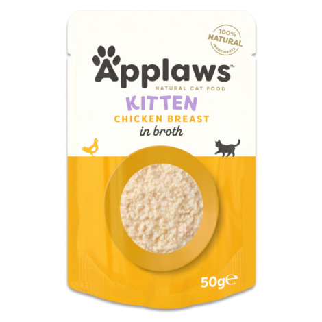 Applaws Natural Kitten ve vývaru 12 x 50 g - kuřecí prsa