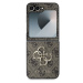 Guess PU 4G Metal Logo kryt Samsung Galaxy Z Flip 6 hnědý