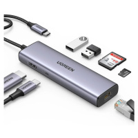 Ugreen 90568 Replikátor portů USB-C/2*USB3.0+HDMI+RJ45+SD&TF +PD