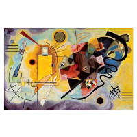 Umělecký tisk Žlutá, červená, modrá, Kandinsky, 30x24 cm