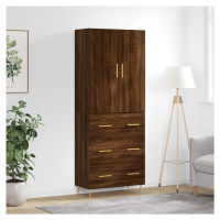 vidaXL Skříň highboard hnědý dub 69,5 x 34 x 180 cm kompozitní dřevo