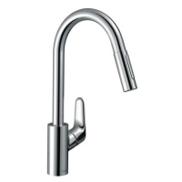 Dřezová baterie Hansgrohe Focus M41 s vytahovací sprškou chrom 73895000