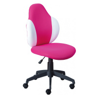 Dětská otočná židle na kolečkách zuri - růžová/bílá