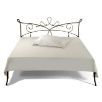 Kovová postel Siracusa kanape Rozměr: 160x200 cm, barva kovu: 6A šedá zlatá pat.