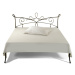 Kovová postel Siracusa kanape Rozměr: 160x200 cm, barva kovu: 6A šedá zlatá pat.