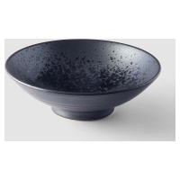 Černo-šedá keramická miska na polévku MIJ Pearl, ø 24 cm