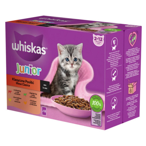 Whiskas kapsičky Klasický výběr ve šťávě pro koťata 12x85g