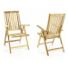 Divero 55328 Sada 2 ks Zahradní skládací židle dřevěná