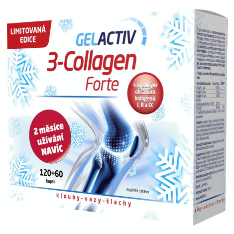 GELACTIV 3-Collagen Forte Dárkové balení 180 kapslí