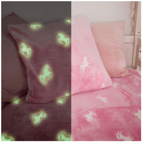 Svítící deka Glow růžová 150x200 cm FOR LIVING