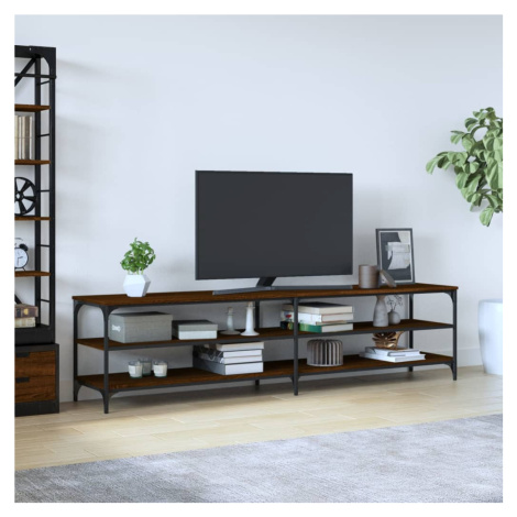 vidaXL TV skříňka hnědý dub 200 x 30 x 50 cm kompozitní dřevo a kov