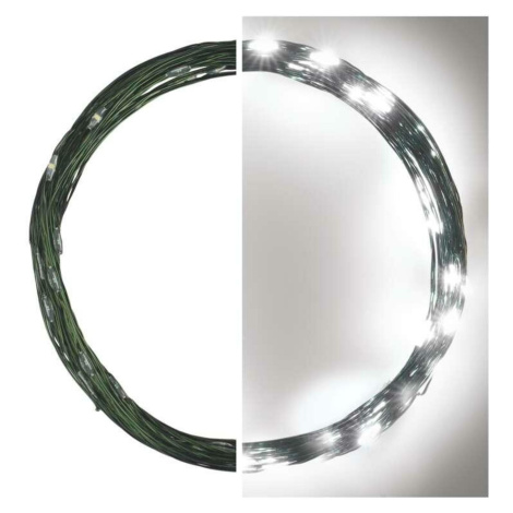 EMOS LED vánoční nano řetěz zelený, 4 m, venkovní i vnitřní, studená bílá, časovač D3AC03