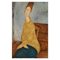 Obrazová reprodukce Jeanne Hebuterne in a Yellow Jumper, Modigliani, Amedeo, 26.7 × 40 cm