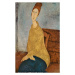 Obrazová reprodukce Jeanne Hebuterne in a Yellow Jumper, Modigliani, Amedeo, 26.7 × 40 cm