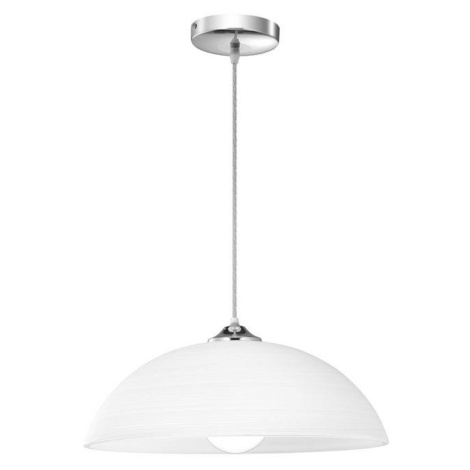 NOVA LUCE závěsné svítidlo VINCA chromovaný kov bílá sklo E27 1x12W 600821