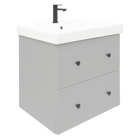 Koupelnová skříňka s umyvadlem Naturel Forli 60x45x46 cm šedá mat FORLI60GMUVER