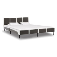 Rám postele šedo-bílý umělá kůže 180x200 cm