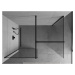 MEXEN/S Kioto Sprchová zástěna WALK-IN 75 x 70 cm, transparent, černá 800-075-202-70-00-070