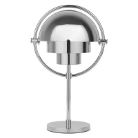 GUBI Nabíjecí stolní lampa GUBI Multi-Lite, výška 30 cm, chrom/chrom
