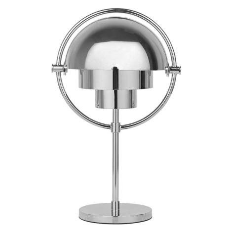 GUBI Nabíjecí stolní lampa GUBI Multi-Lite, výška 30 cm, chrom/chrom