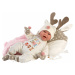 Llorens 74028 NEW BORN -realistická panenka miminko se zvuky a měkkým látkovým tělem - 42